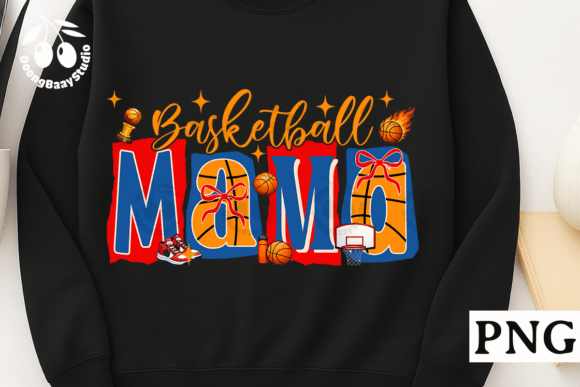 Basketball Mama Bow PNG Design: A Dynamic Graphic Asset