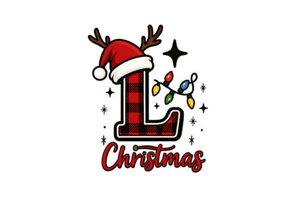 Christmas Plaid Letter L Design: Festive Visual Impact