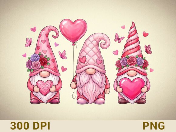Cute Valentine Gnomes Sublimation Design: Enhance Your Creative Projects