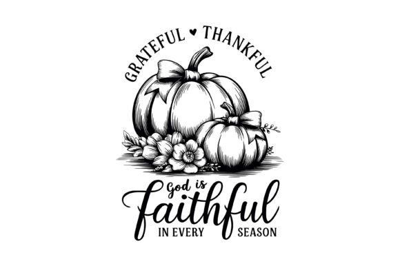 Faithful Christian Fall Pumpkin Design: A Versatile Creative Asset