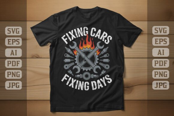 Fixing Cars Fixing Days: Typography & Vector Art for Designers