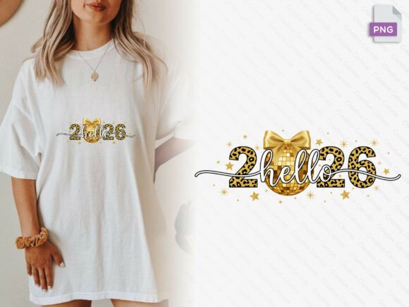 Hello 2026 New Year T-Shirt Design: A Bold Graphic Asset