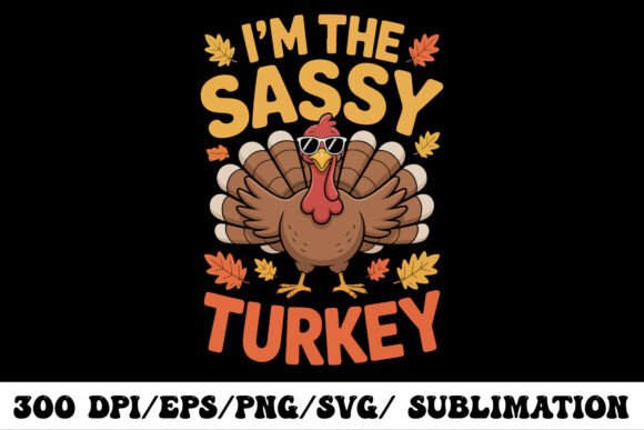 I'm the Sassy Turkey Quote Design