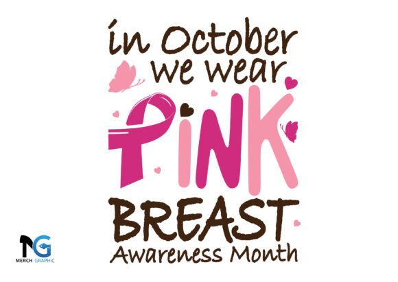 In October We Wear Pink: A Versatile SVG Design for Awareness