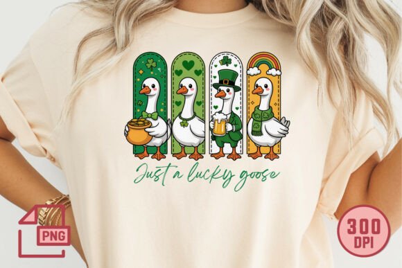 Just a Lucky Goose PNG Design: Festive & Versatile Graphics