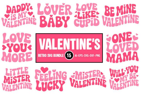 Valentine's Retro SVG Design Bundle: Vintage Charm for Modern Projects
