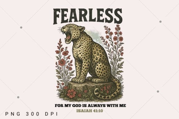Vintage Leopard Digital Design: Fearless & Faith-Forward