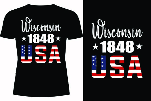 Wisconsin 1848 Typography Design: A Vintage Asset for Modern Projects